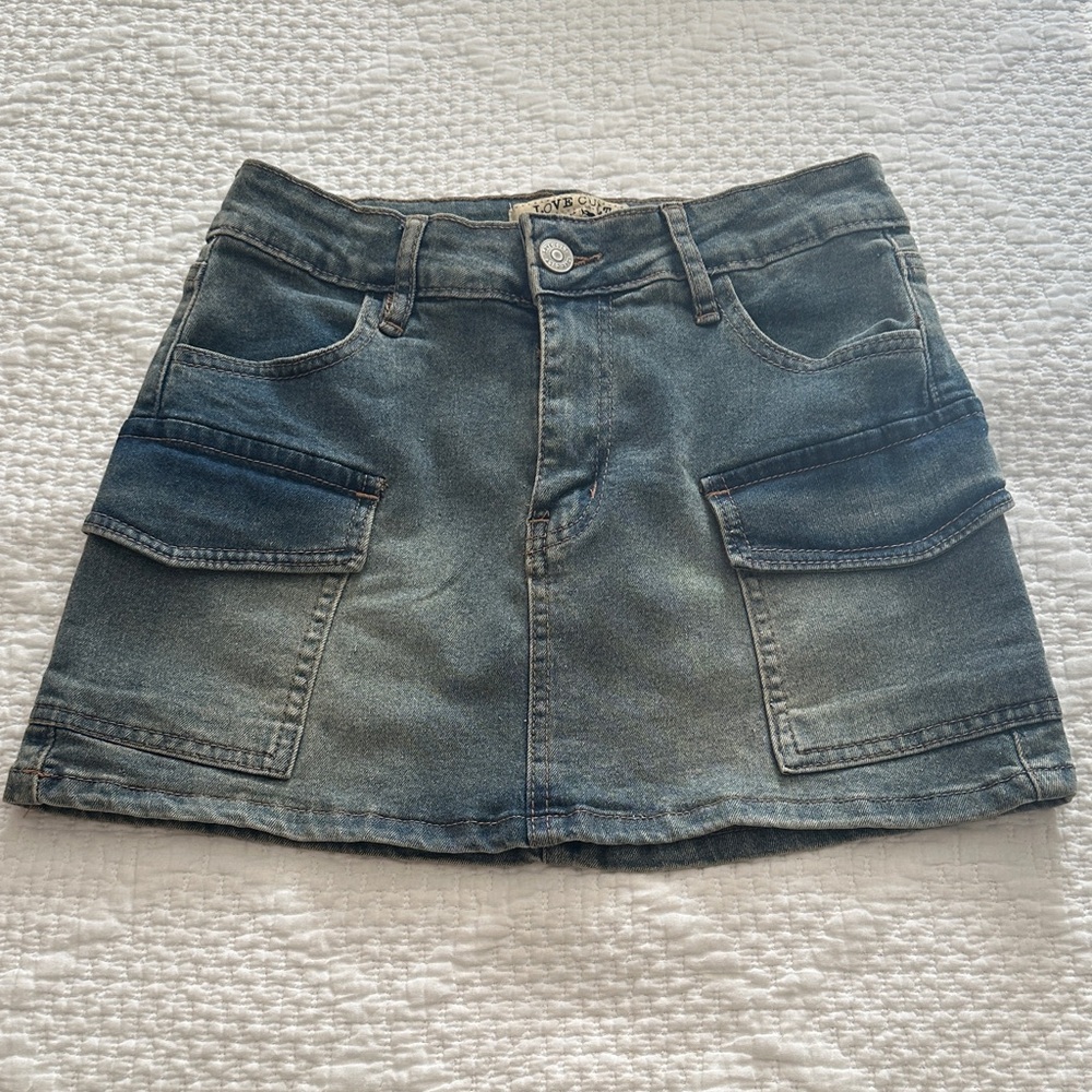 Love Cult Junior’s Denim Mini Skirt Size S